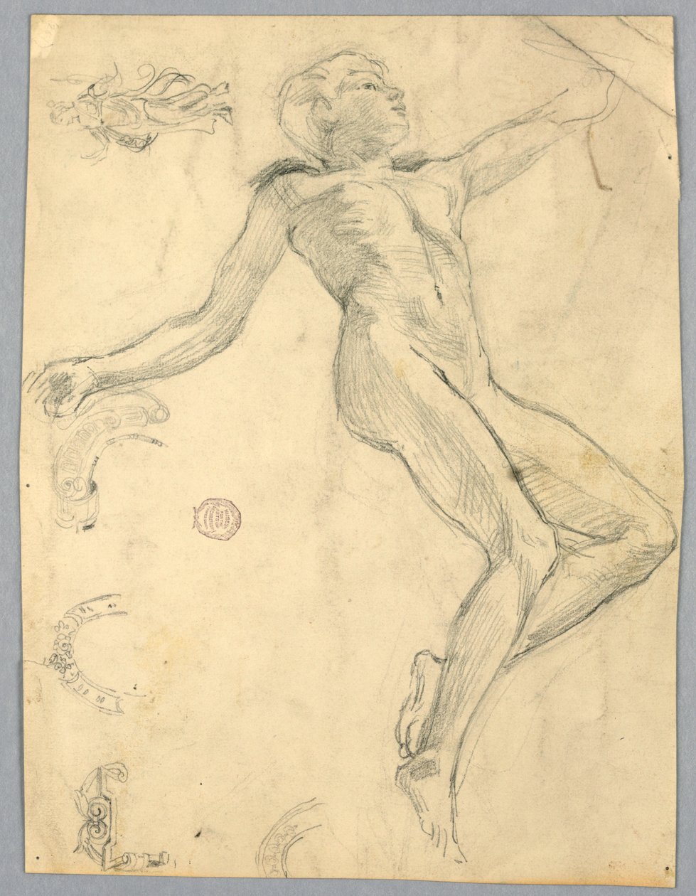 Sketch of a Female Nude by Francis Augustus Lathrop