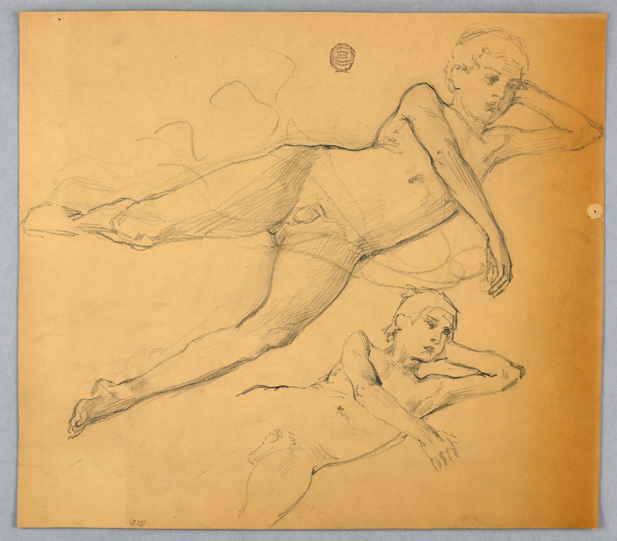 Studies of Nude Figure by Francis Augustus Lathrop