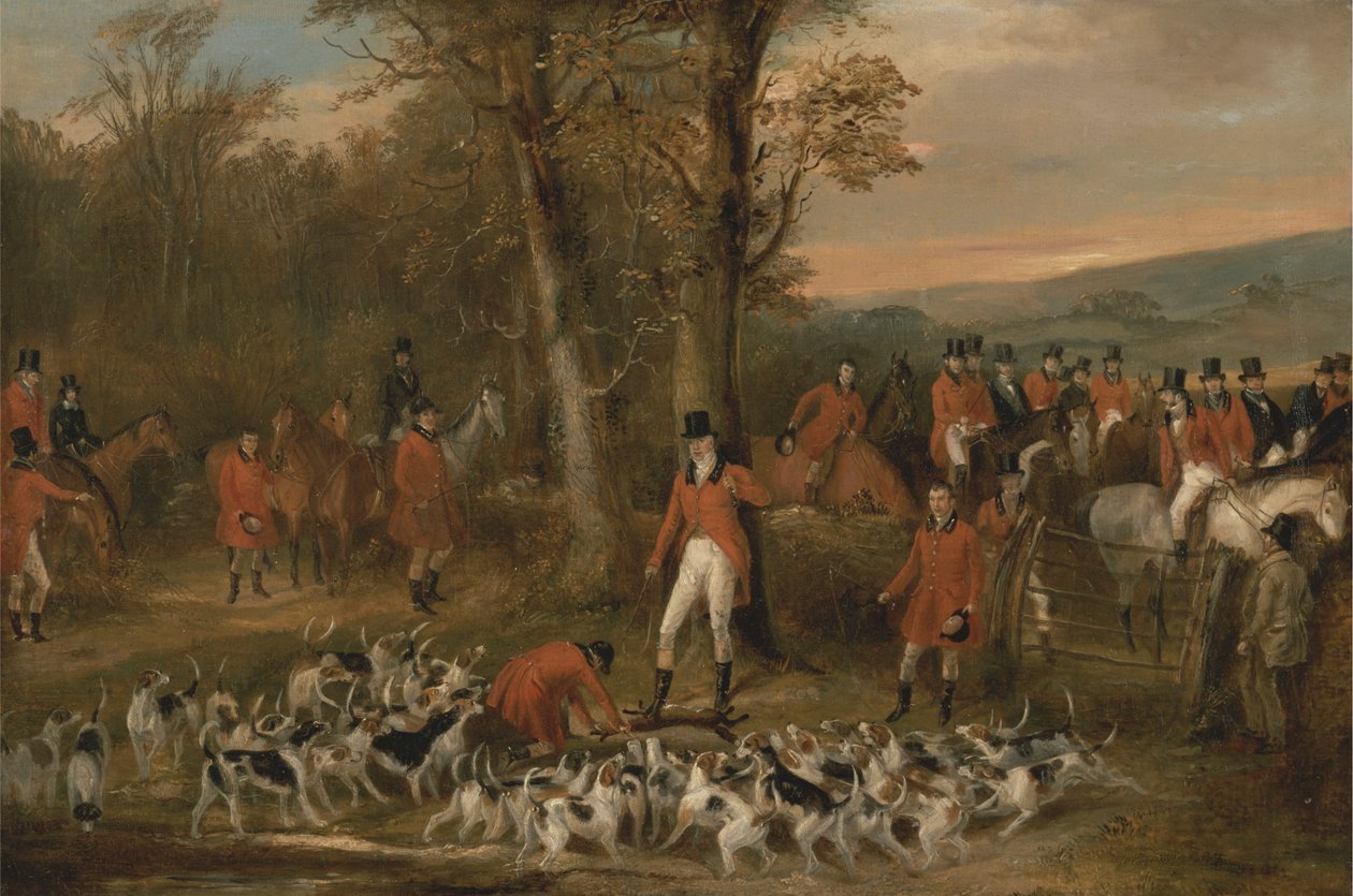 The Berkeley Hunt, 1842: The Death by Francis Calcraft Turner