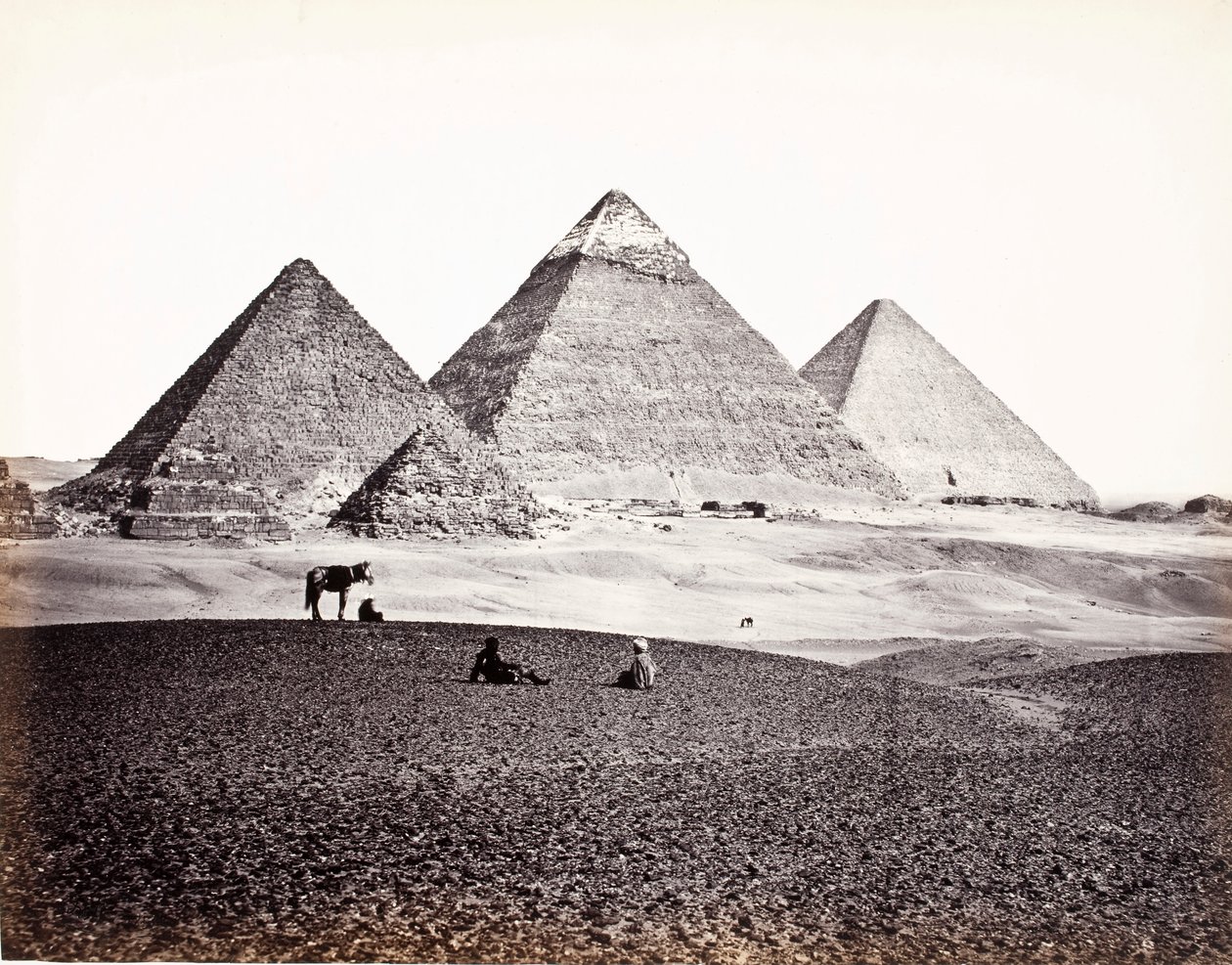 Pyramids of El-Geezeh (From The Southwest) by Francis Frith