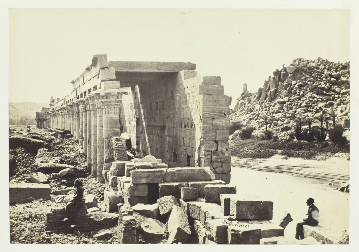 The Colonnade, Island of Philae by Francis Frith
