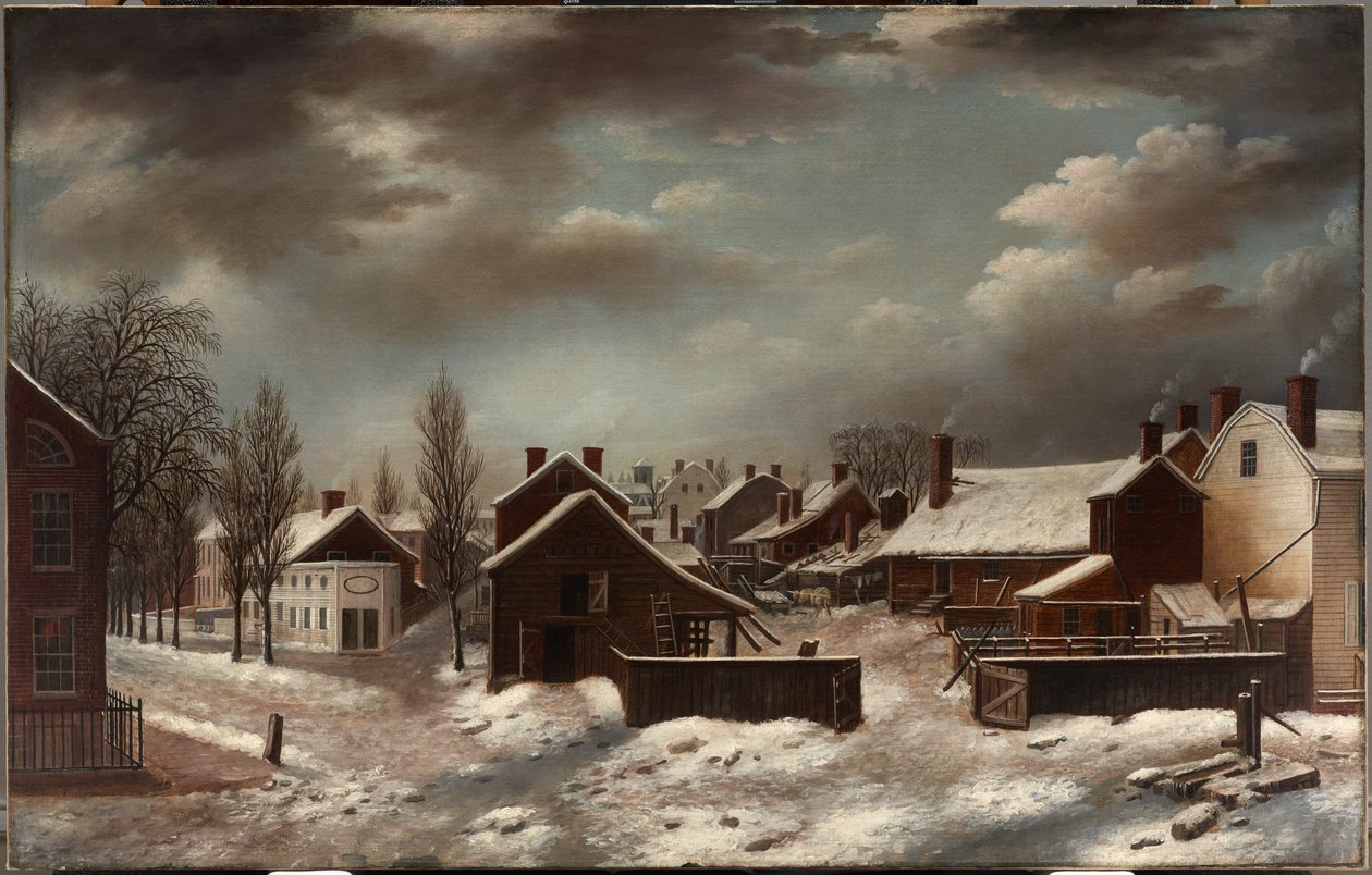 Winter Scene in Brooklyn by Francis Guy