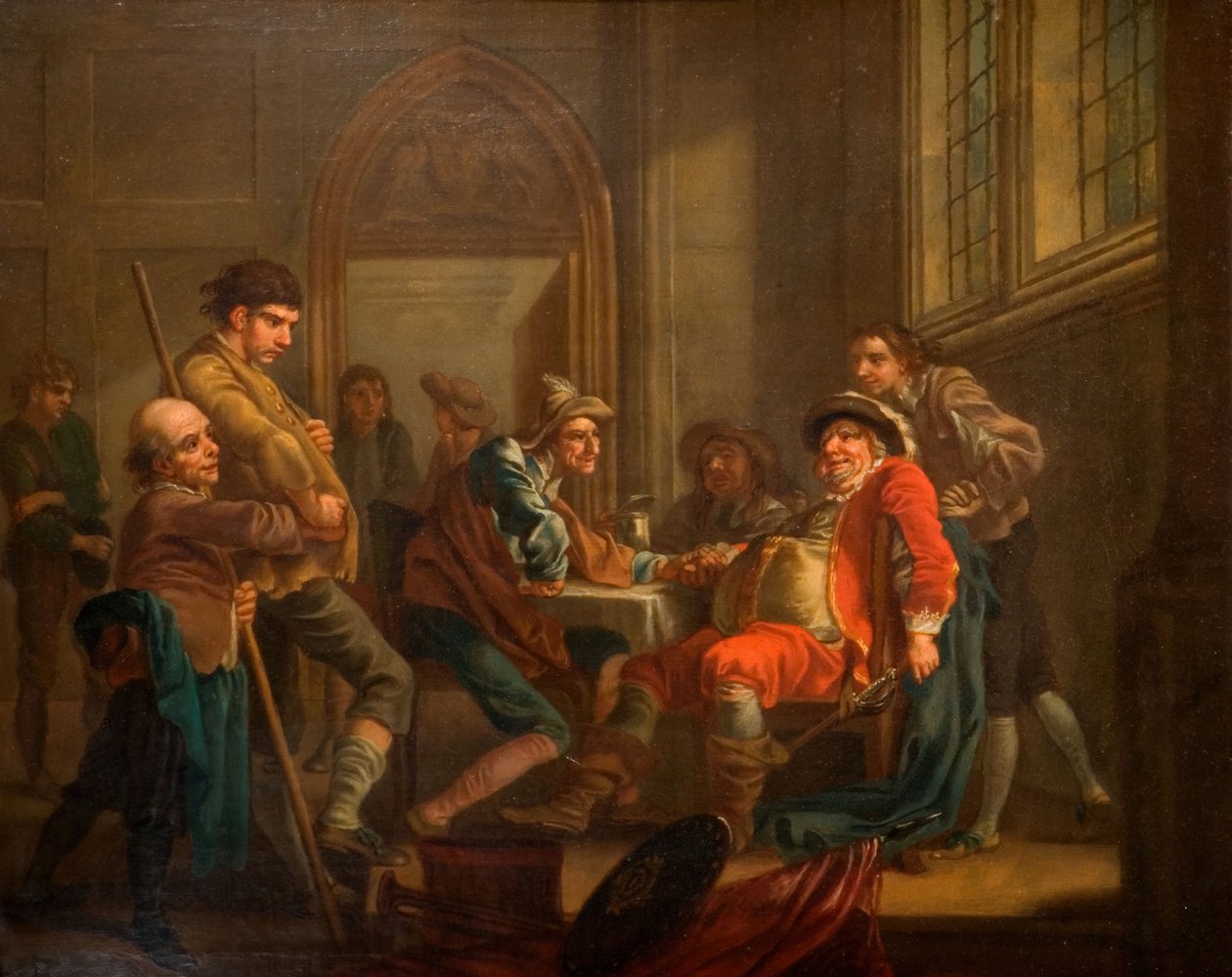 Sir John Falstaff Raising Recruits, 1765 by Francis Hayman