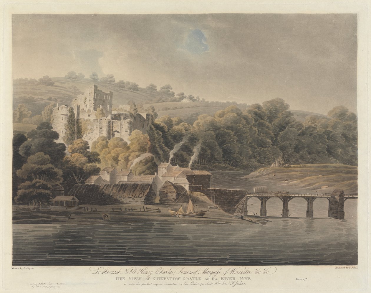 Chepstow Castle on the River Wye by Francis Jukes