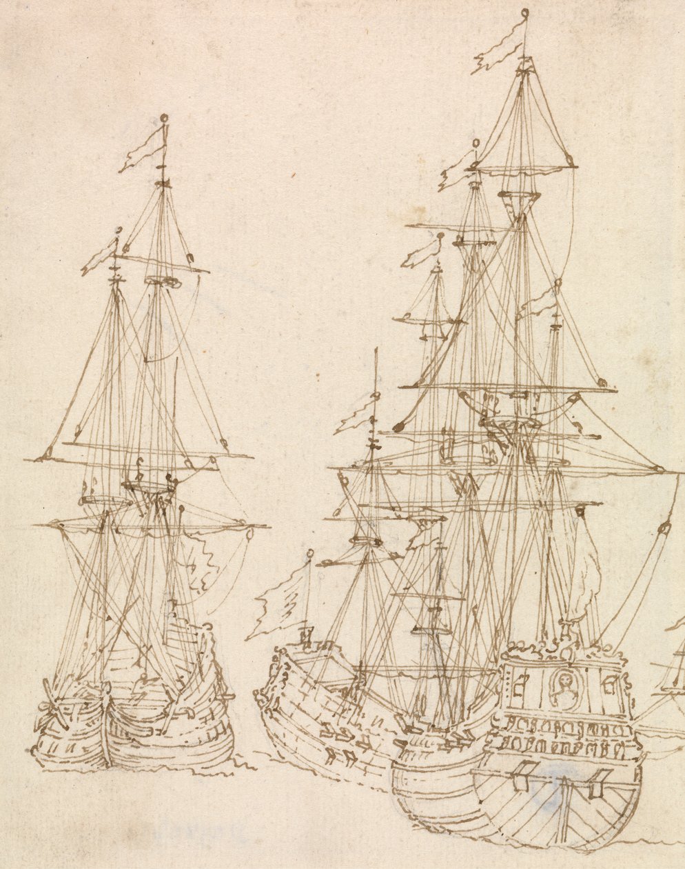 Studies of Ships by Francis Place