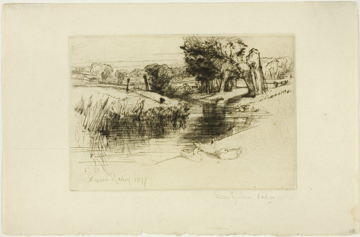 A Backwater by Francis Seymour Haden