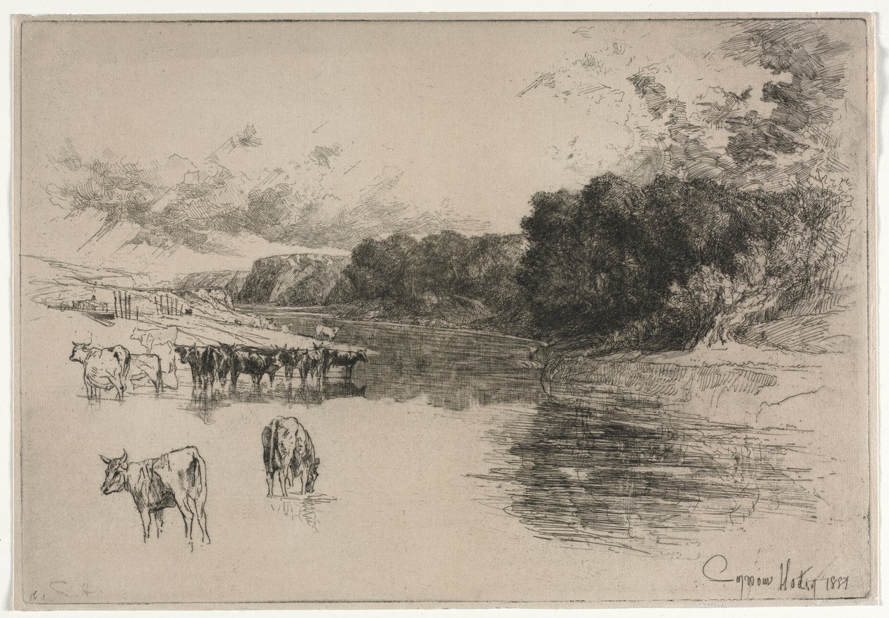 A Lancashire River by Francis Seymour Haden