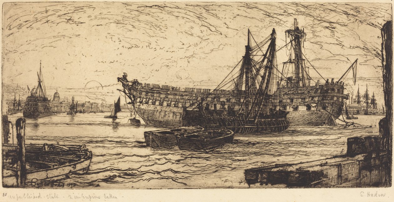 Breaking Up of the Agamemnon by Francis Seymour Haden