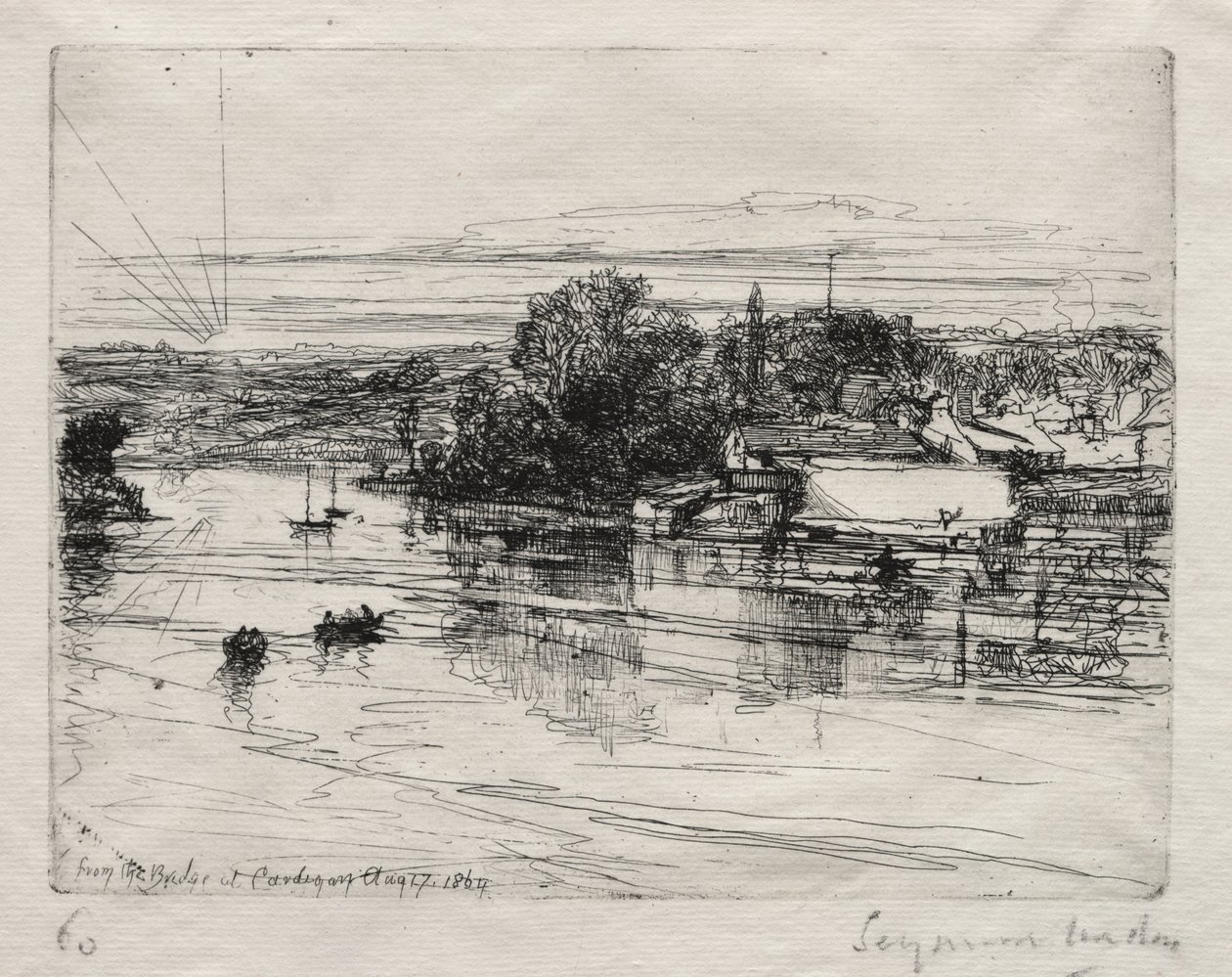 Cardigan Bridge by Francis Seymour Haden