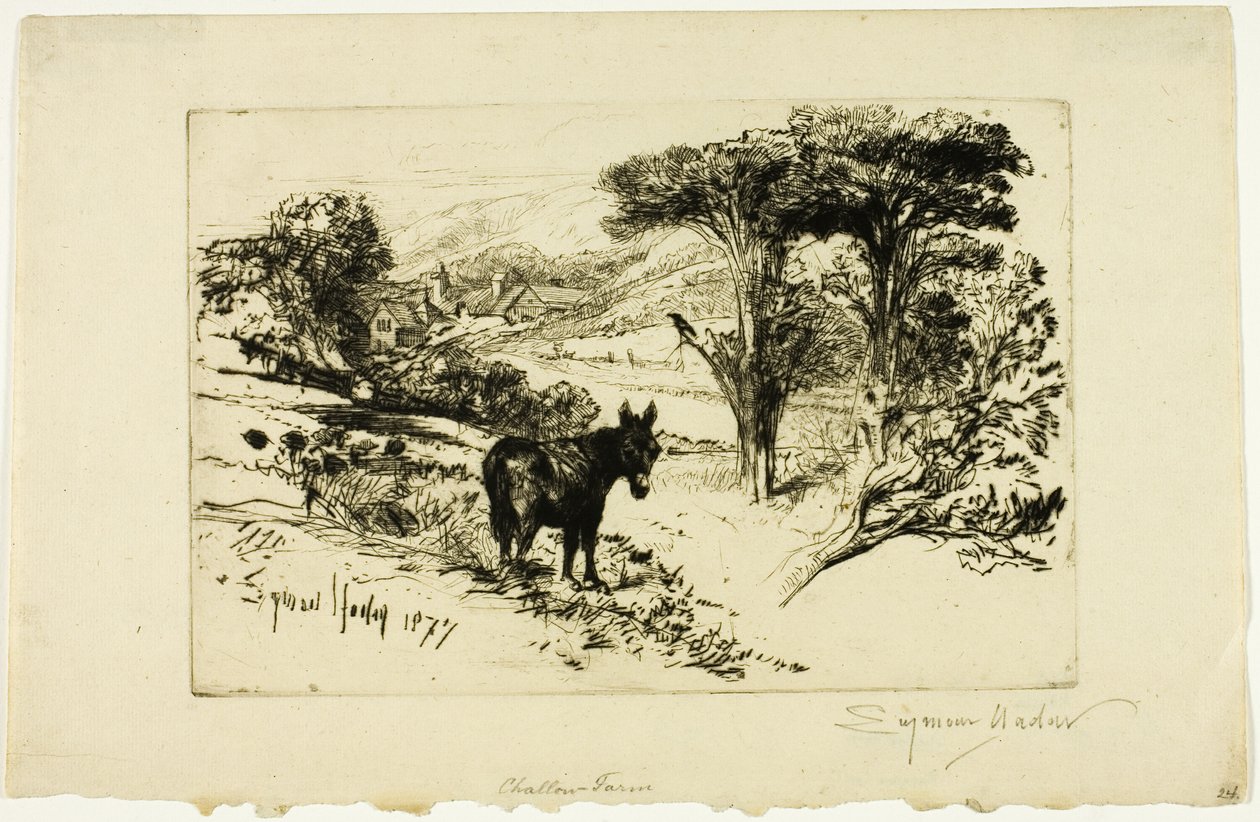 Challow Farm by Francis Seymour Haden