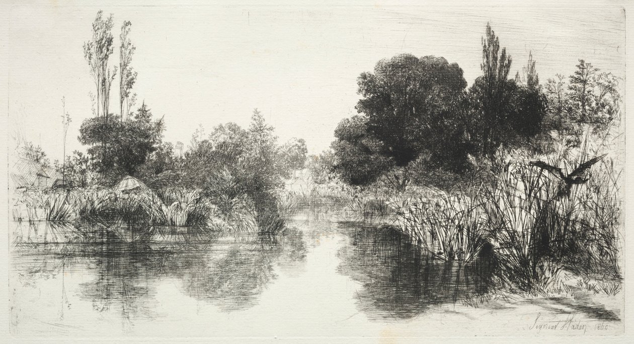 Share Mill Pond by Francis Seymour Haden