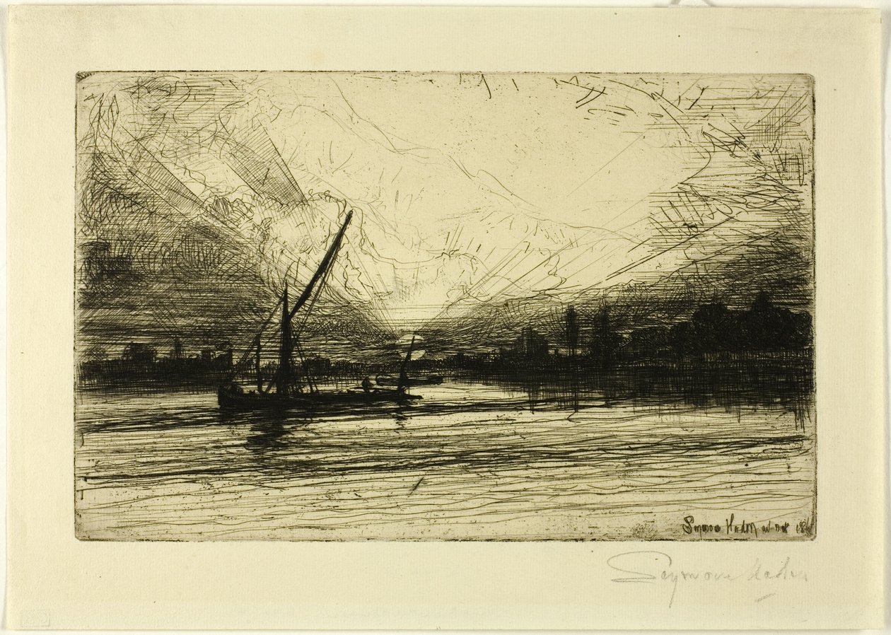 Sunset on the Thames by Francis Seymour Haden