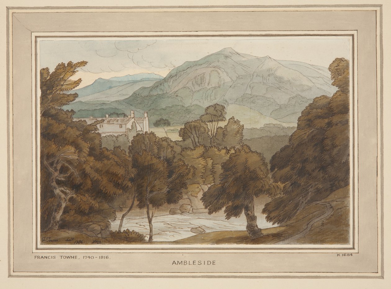 Ambleside, A View near Clappers Gate, Ambleside by Francis Towne