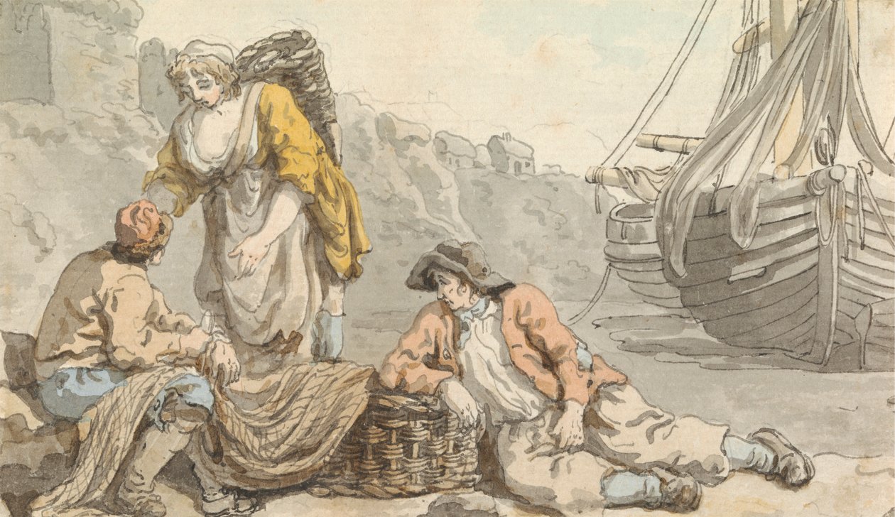 Fisherfolk with Baskets and Nets by Francis Wheatley