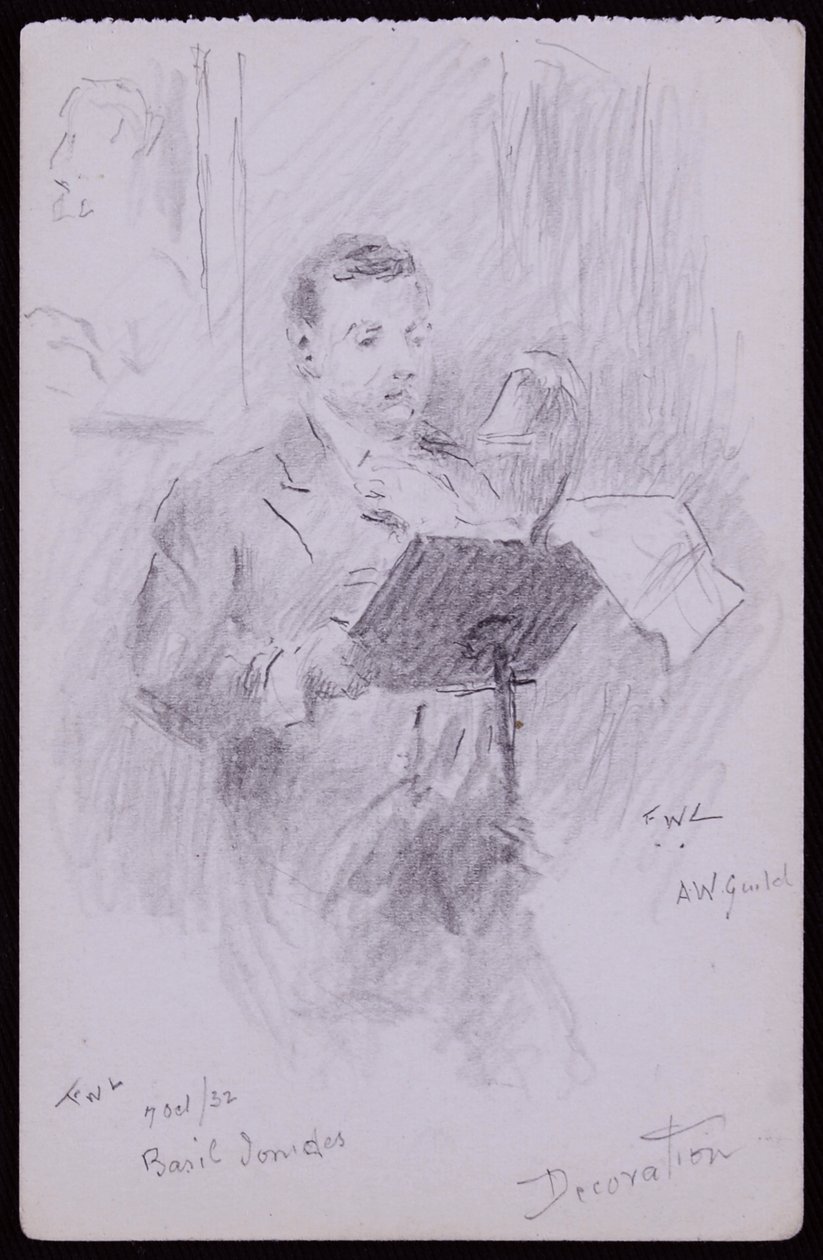 Portrait of Basil Ionides by Francis Wilfred Lawson