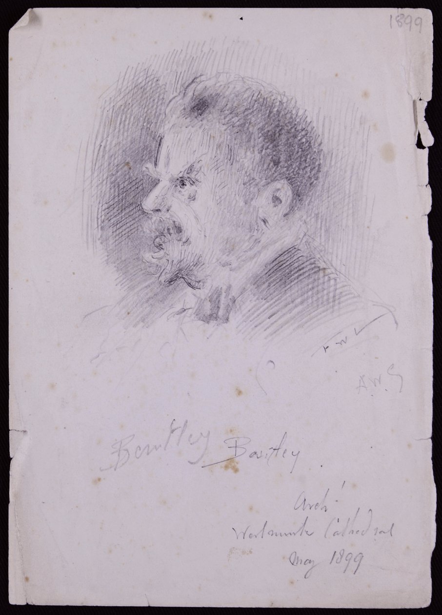 Portrait of JF Bentley by Francis Wilfred Lawson