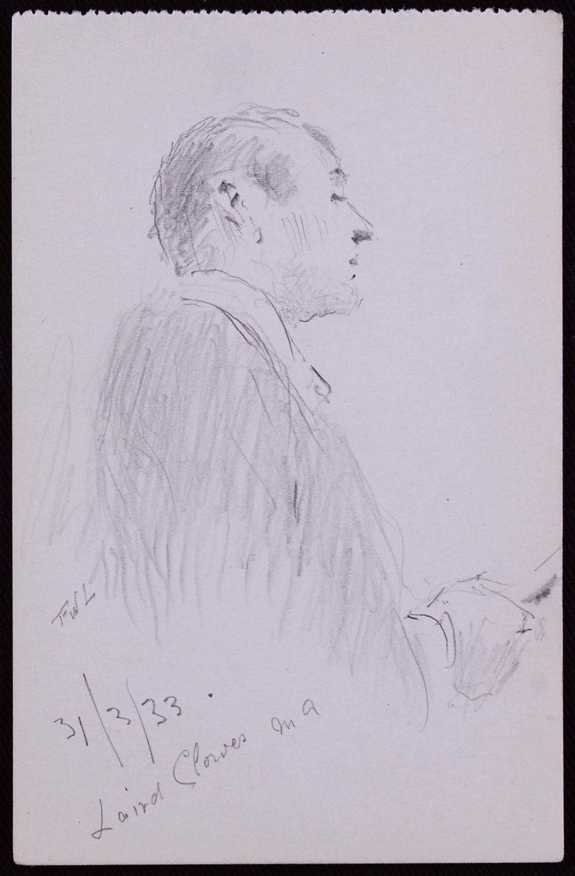 Portrait of Laird Clowes by Francis Wilfred Lawson