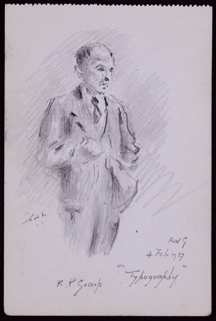 Portrait of R Percy Gossop by Francis Wilfred Lawson