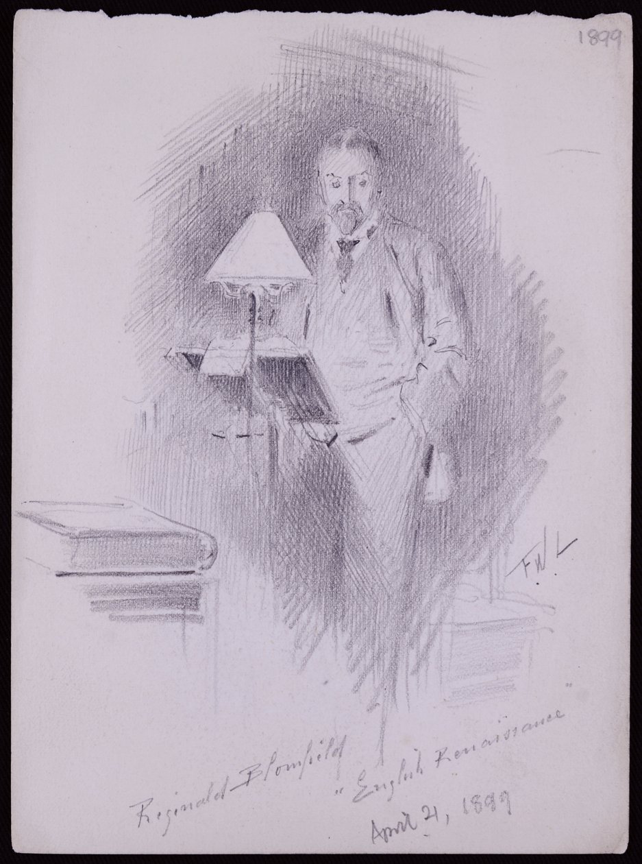 Portrait of Reginald Blomfield by Francis Wilfred Lawson