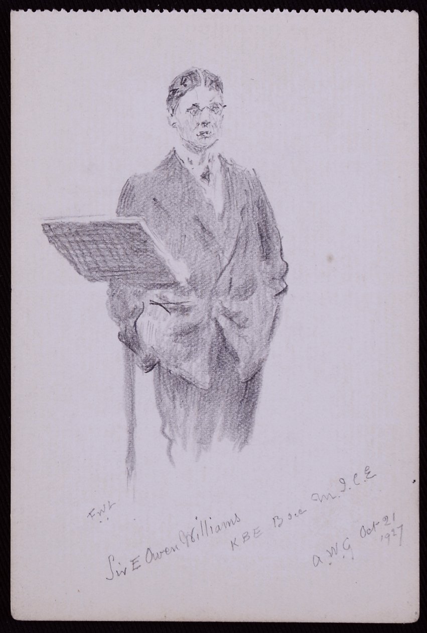 Portrait of Sir Owen Williams by Francis Wilfred Lawson
