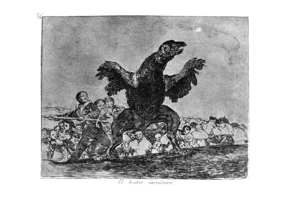 The Carnivorous Vulture (Plate 76) by Francisco de Goya