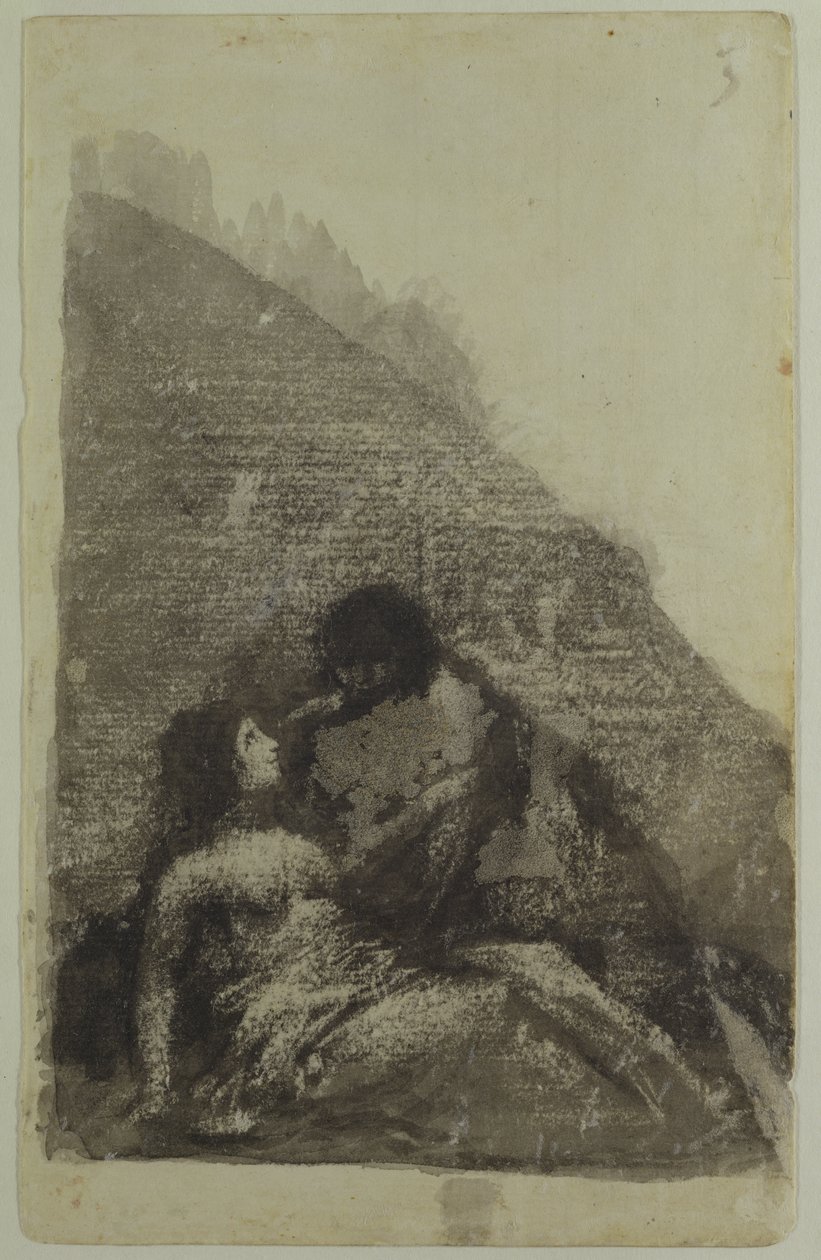 Lovers Reclining Together in the Dark by Francisco de Goya