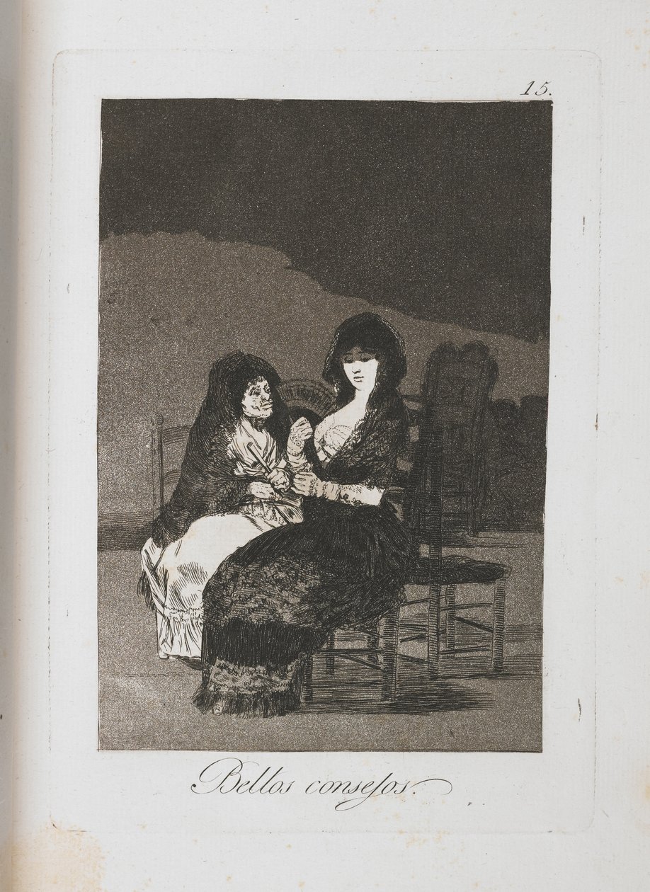 Plate from Los Caprichos, 1797-1798 by Francisco de Goya