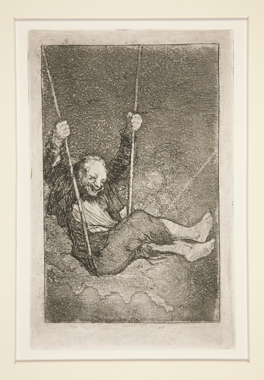 Old Man on a Swing by Francisco de Goya