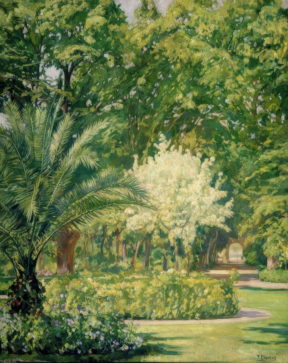 VERE CLARO-BOTANICAL GARDEN–1934–79X100 CM– by Francisco Llorens Diaz