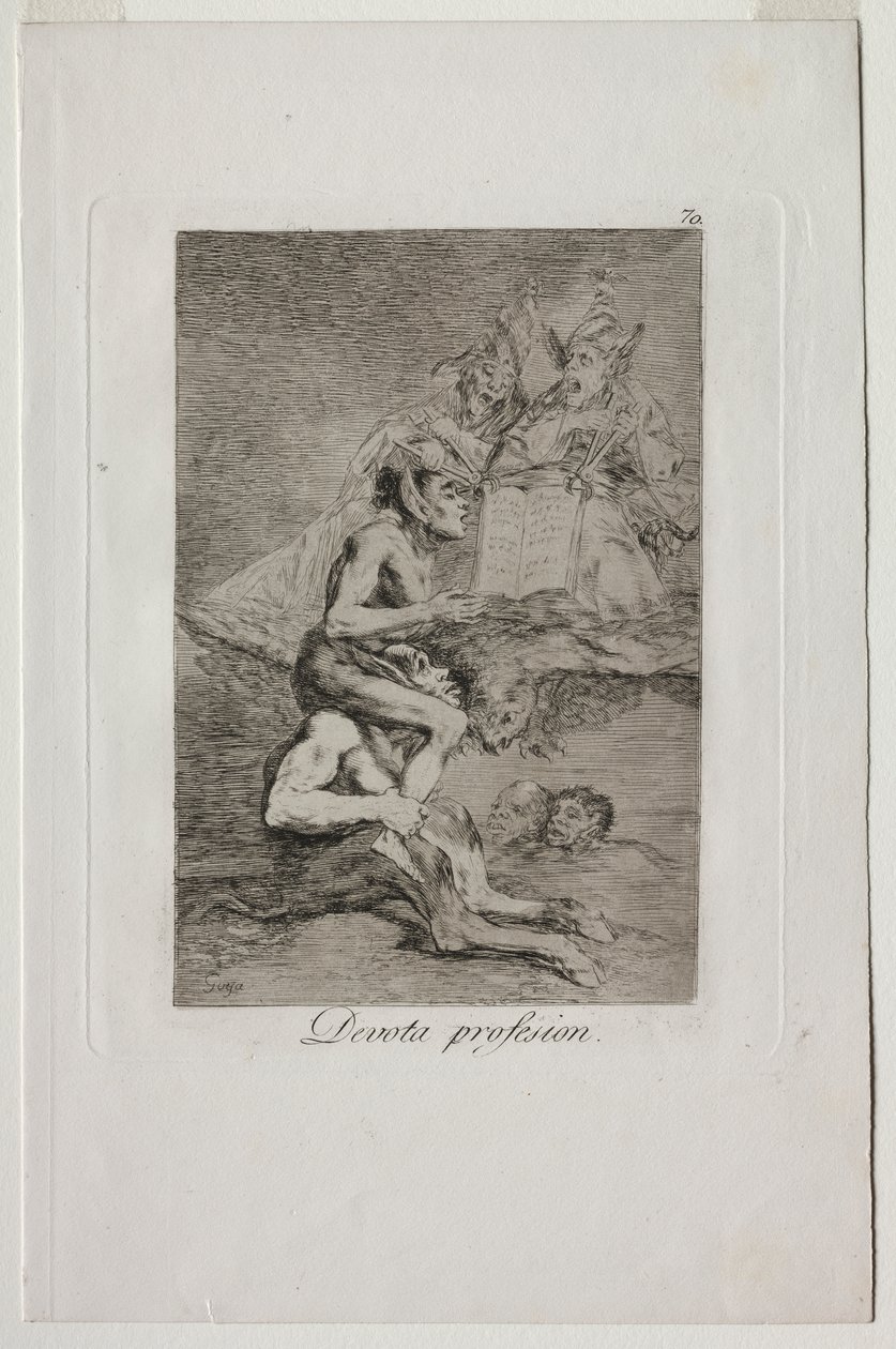 Caprichos: Devout Profession by Francisco de Goya