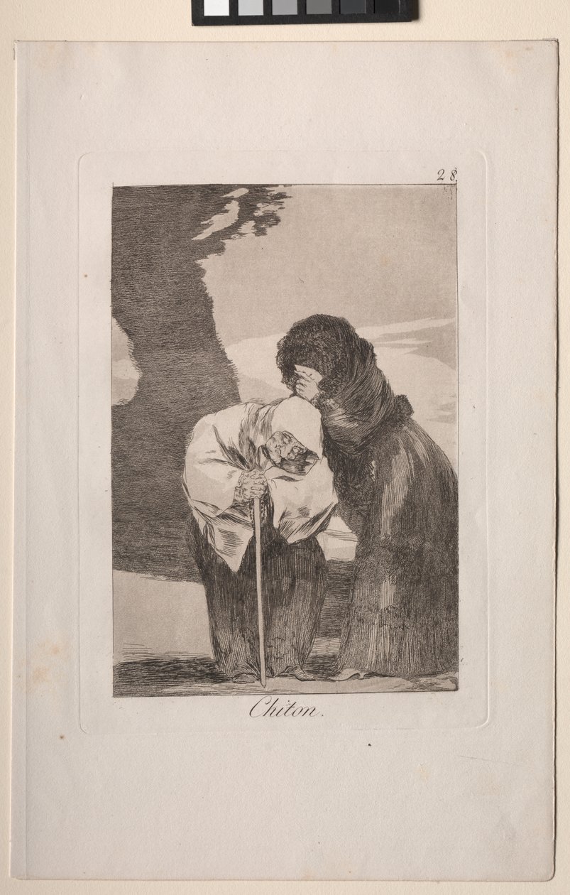 Caprichos: Hush! by Francisco de Goya