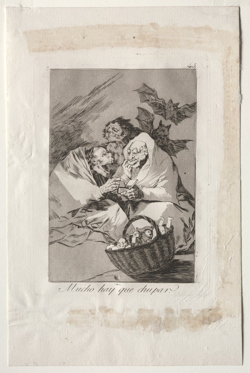 Caprichos: There is Plenty to Suck by Francisco de Goya