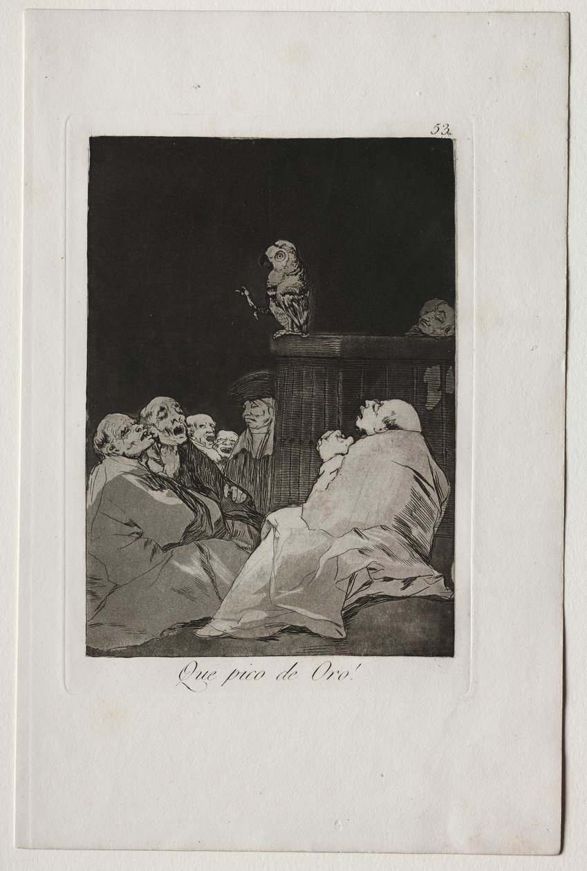 Caprichos: What a Golden Beak! by Francisco de Goya