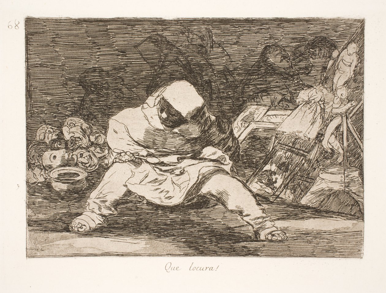 What Madness! (68) by Francisco de Goya