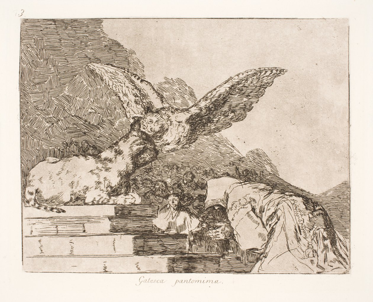 Cat Pantomime (73) by Francisco de Goya