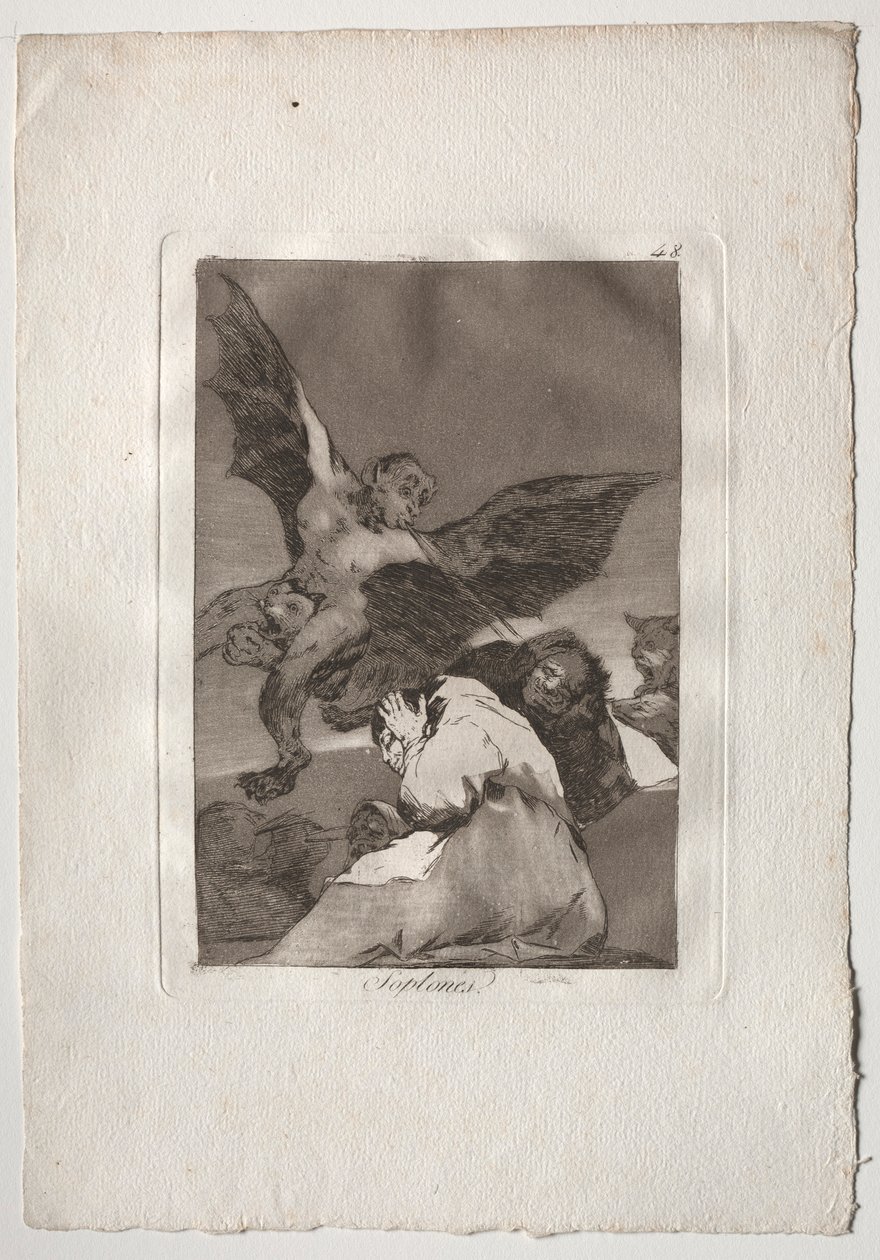 Eighty Caprices: Tale-Bearers-Blasts of Wind by Francisco de Goya