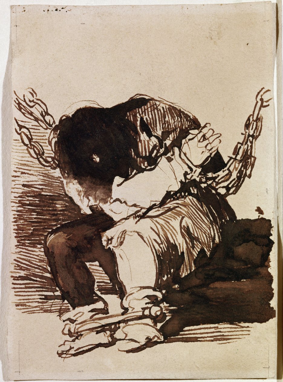 Prisoner Chain Sitting by Francisco de Goya