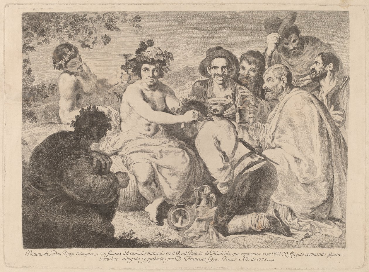 Bacchus by Francisco de Goya after Diego Velázquez