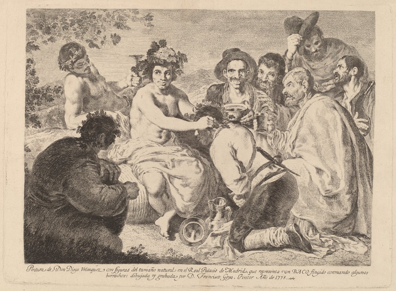 Bacchus by Francisco de Goya after Diego Velázquez