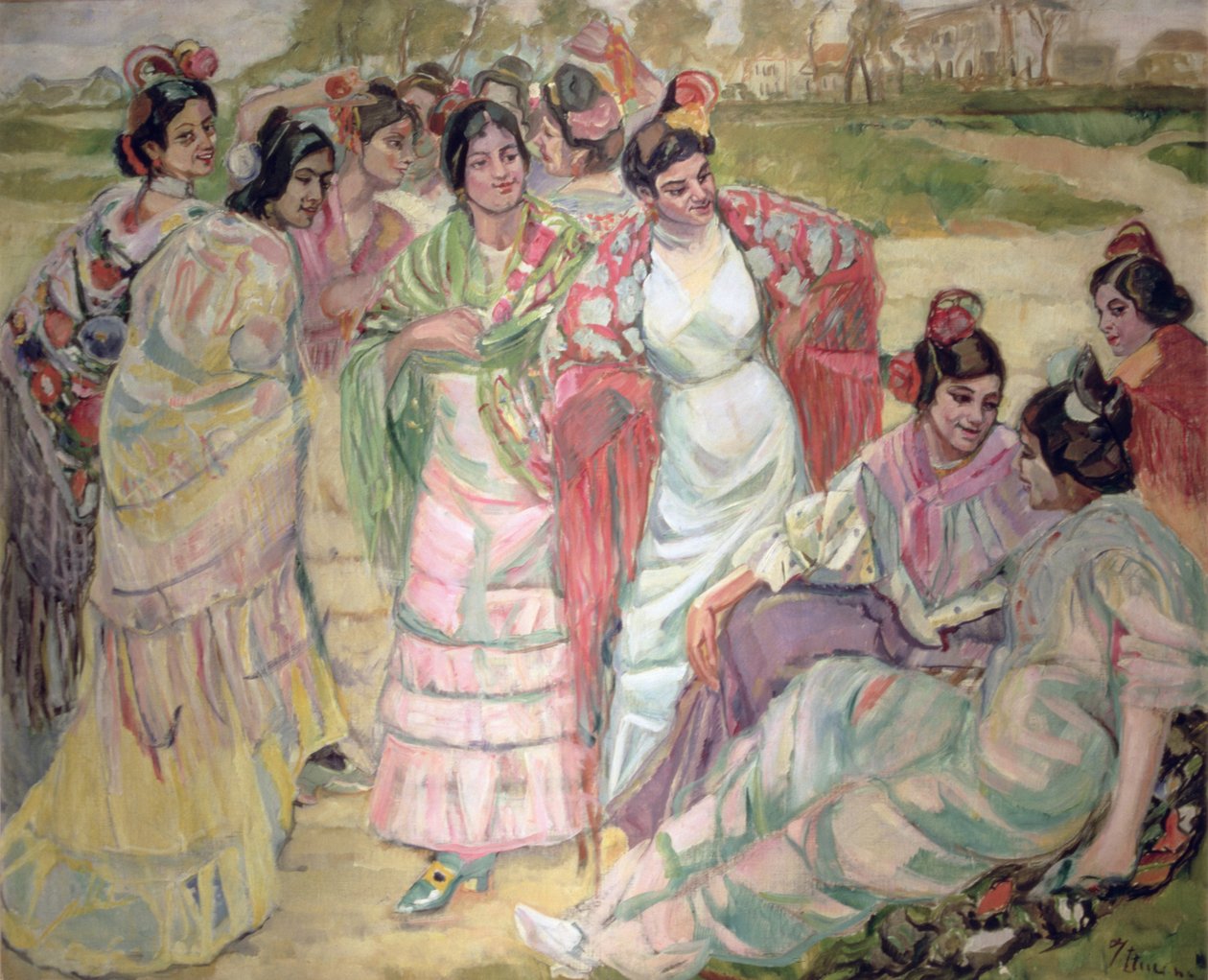 Women with Shawls by Francisco de Iturrino