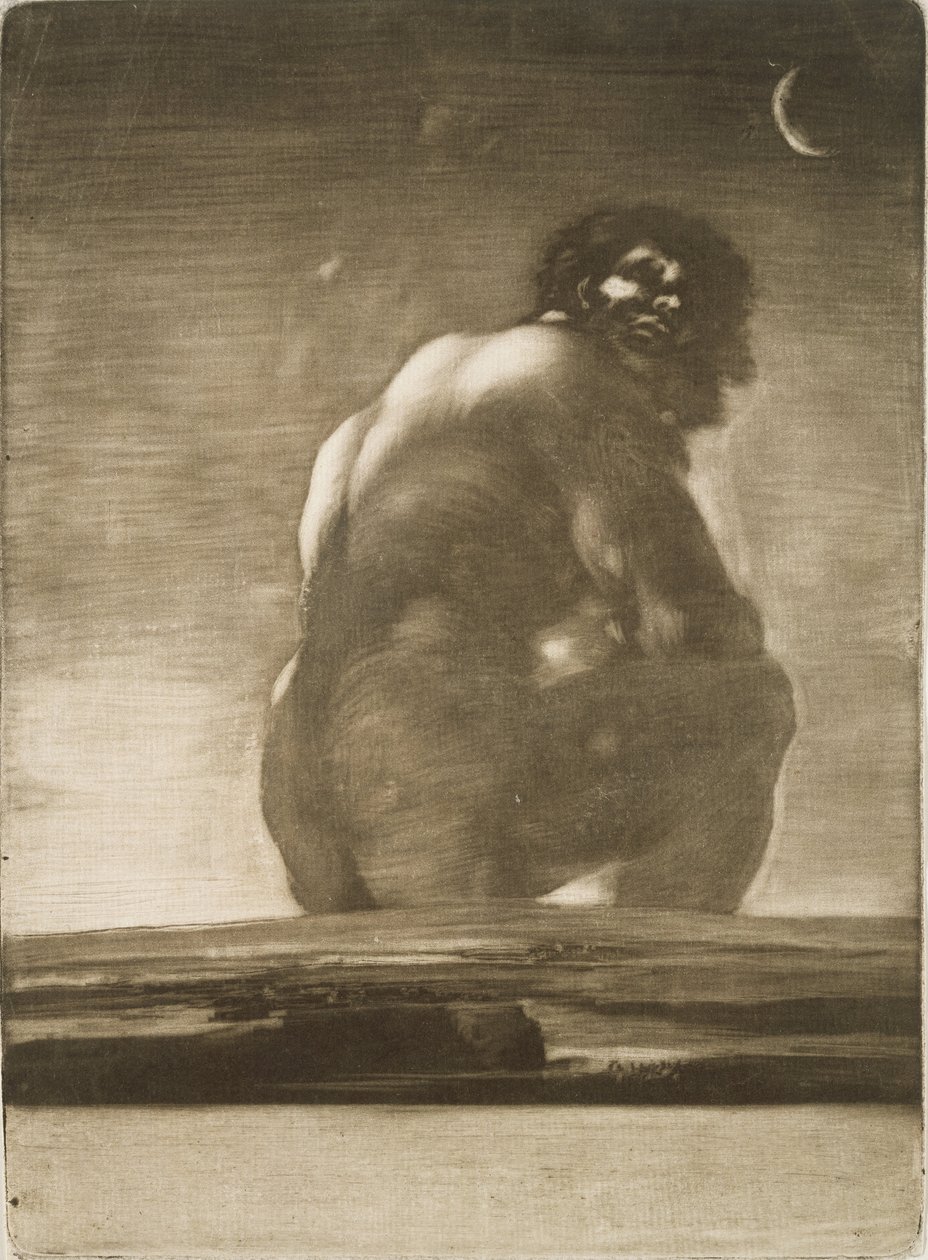 Seated Giant by Francisco de Goya