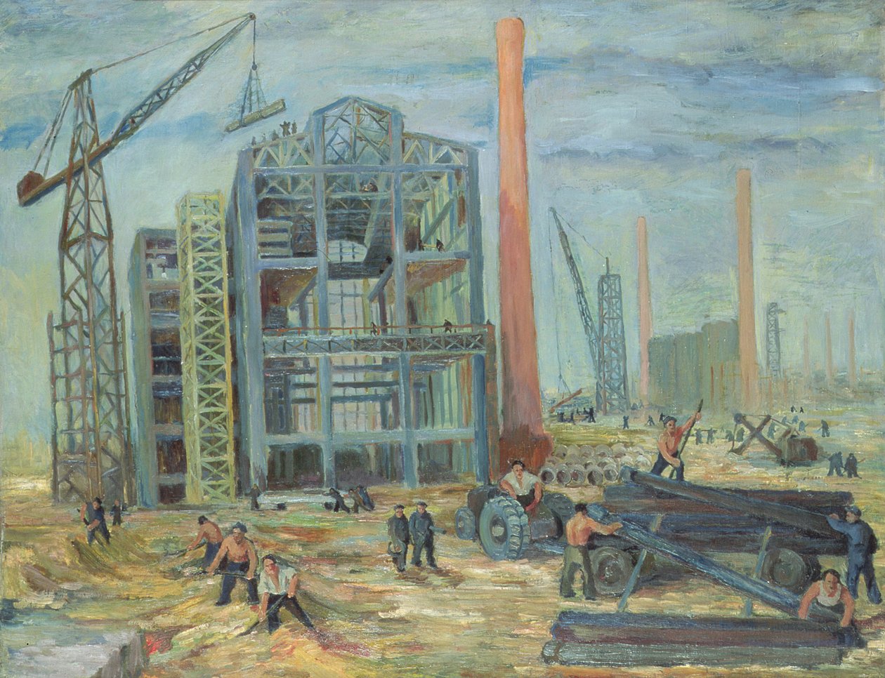 At the Building by Franciszek Zmurko