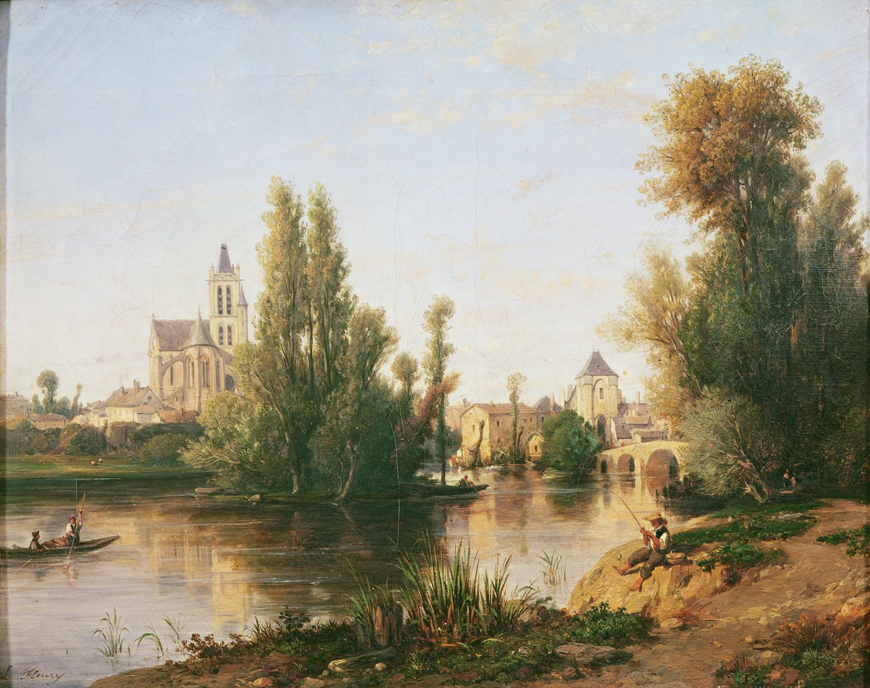 Moret-sur-Loing by Francois Antoine Leon Fleury