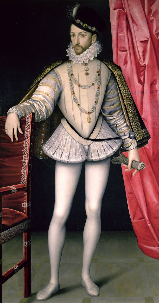 Portrait of Charles IX (1550-74) by François Clouet