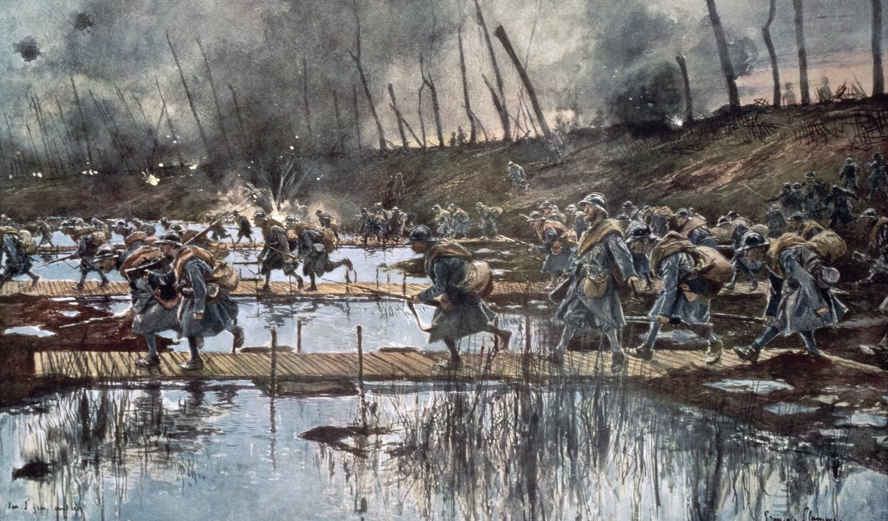 The Battle of the Yser in 1914 by Francois Flameng