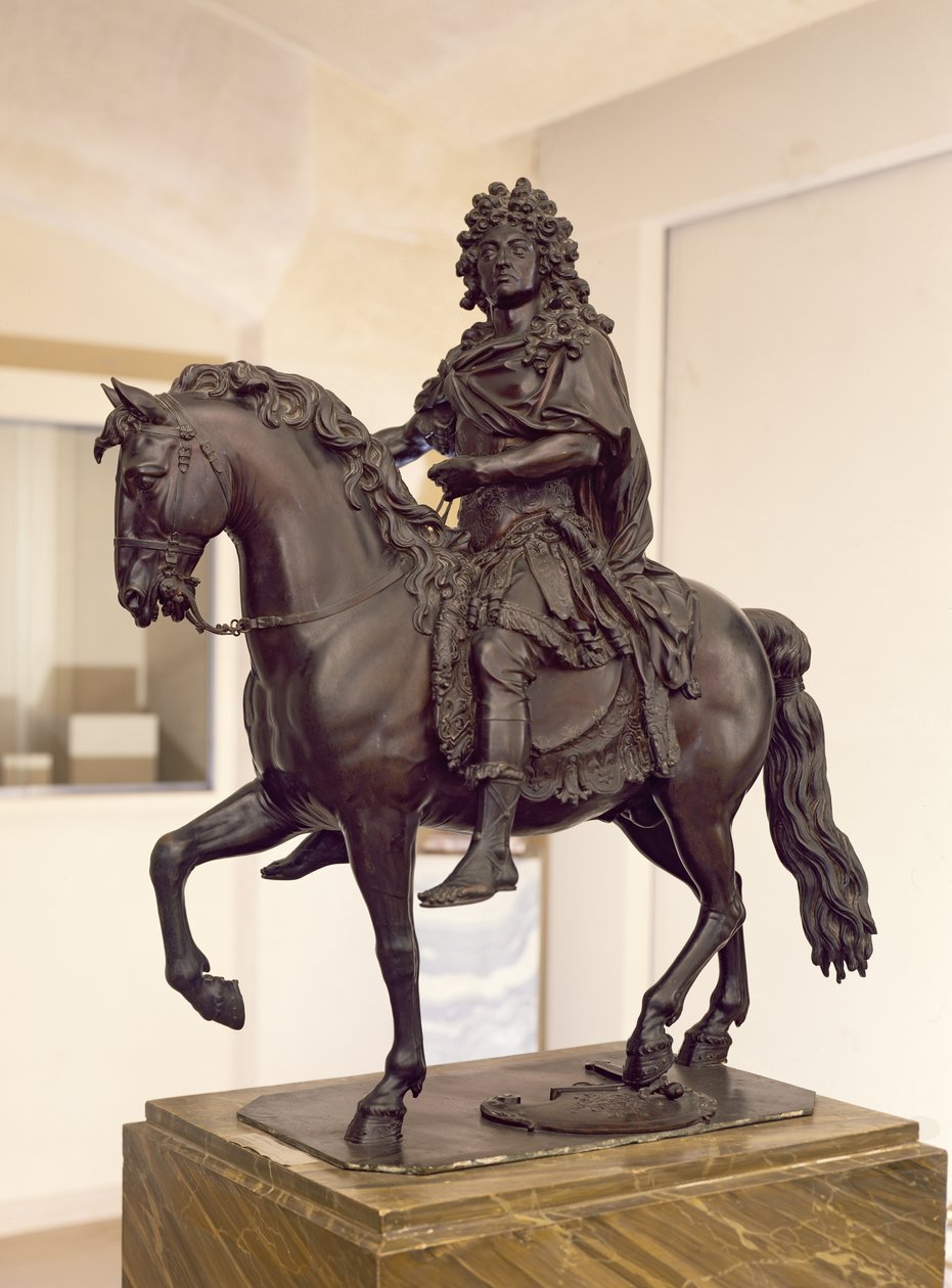 Equestrian statue of Louis XIV in Roman costume by Francois Girardon