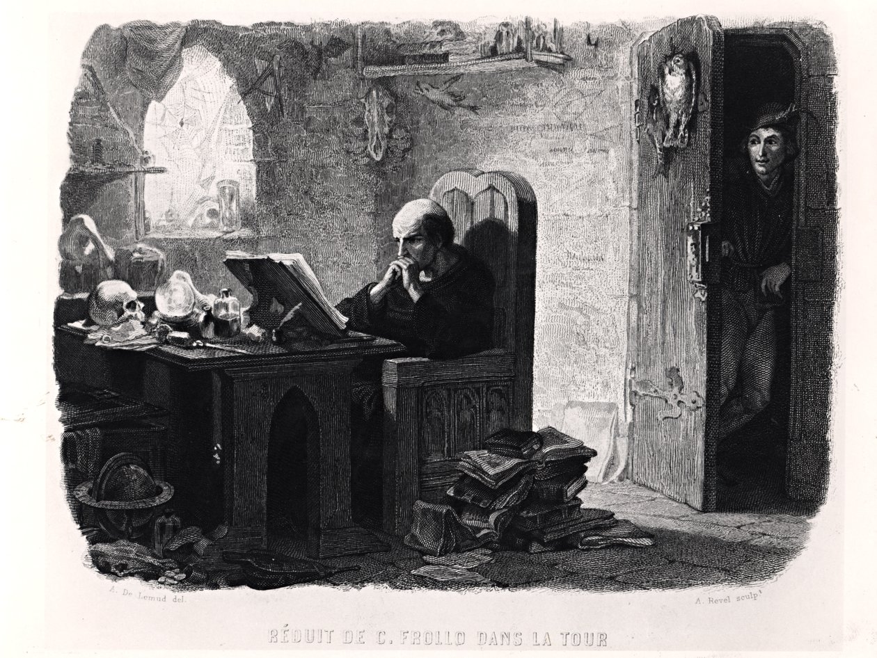 Claude Frollo in the Tiny Room of the Tower, Illustration from 