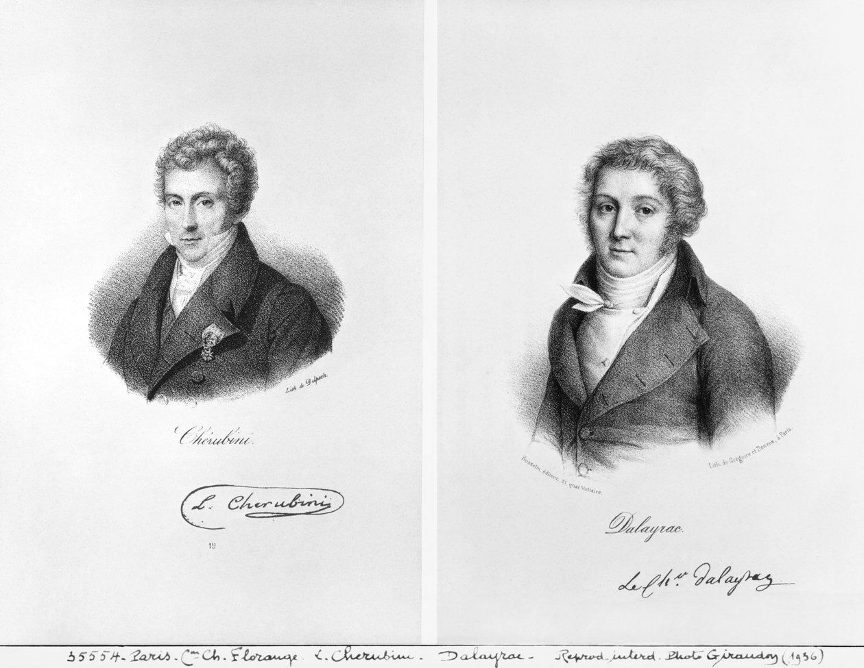 Luigi Cherubini and Nicolas Marie Dalayrac by Francois Seraphin Delpech