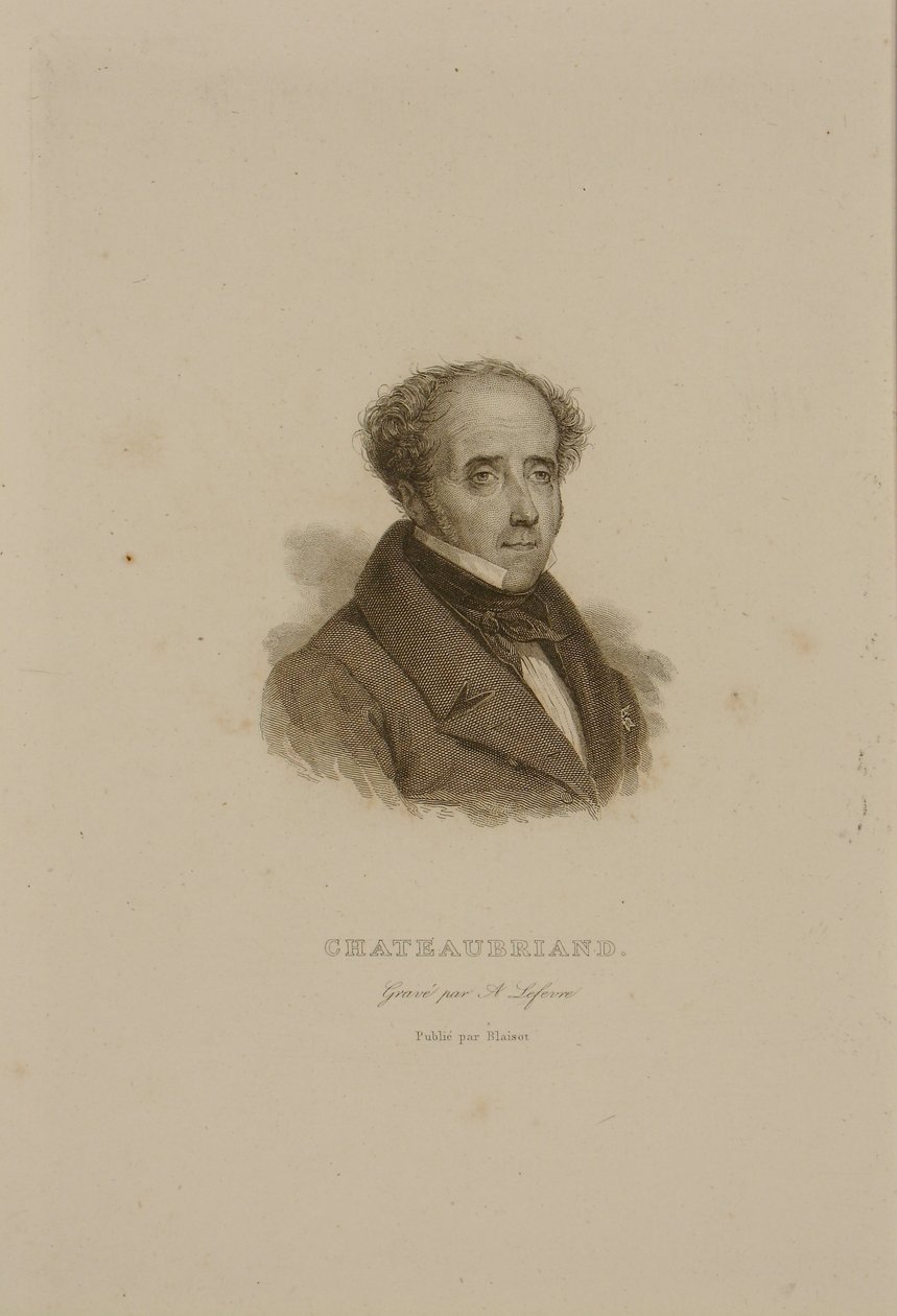 Portrait of Francois Rene Vicomte de Chateaubriand by Francois Seraphin Delpech