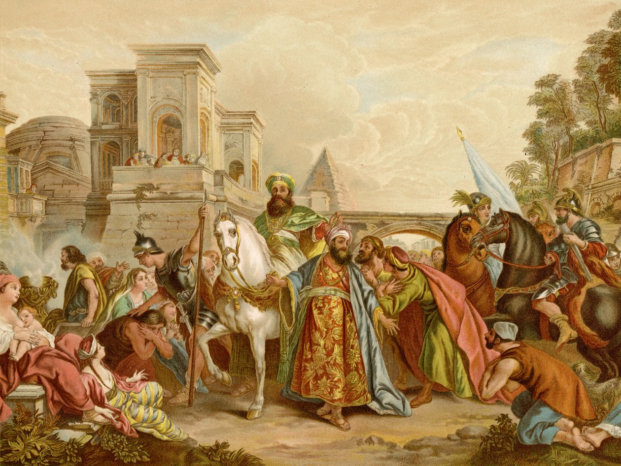 Triumph of Mordecai by Francois de after Troy